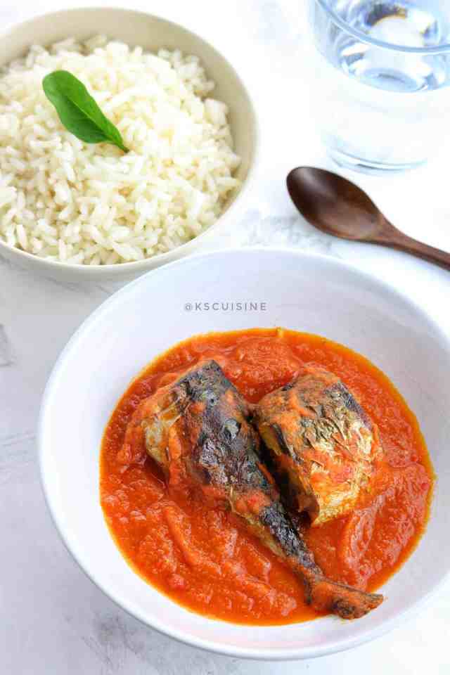 White Rice and stew, Titus Fish 